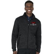 Charles River Mens Heathered Sweater Nurse Full Zip