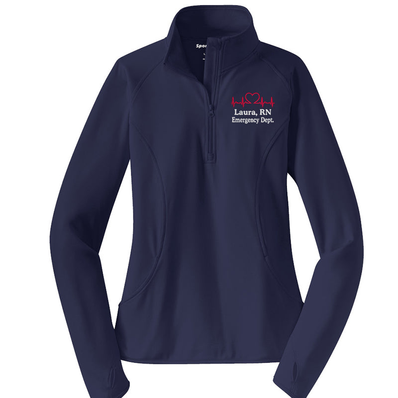 Ladies Sport-Wick® Stretch 1/2-Zip Pullover