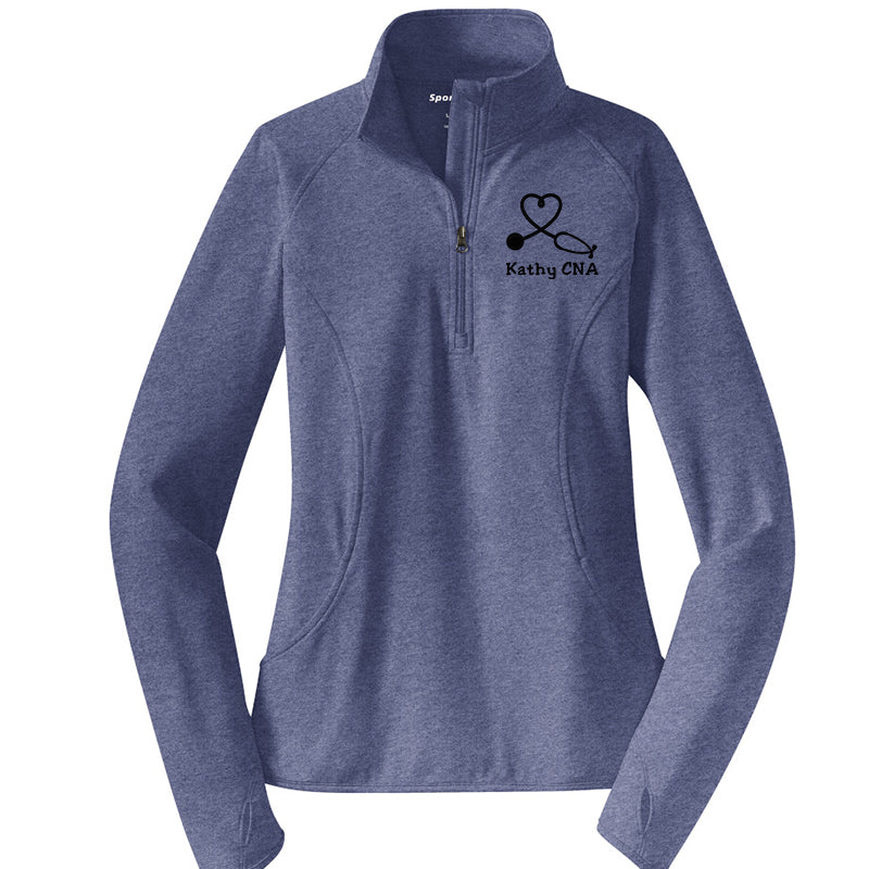 Ladies Sport-Wick® Stretch 1/2-Zip Pullover