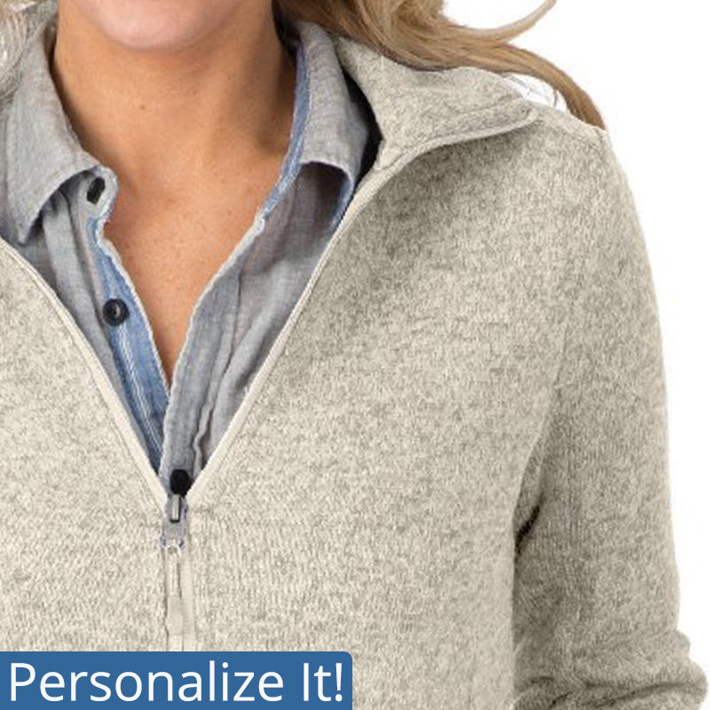 Charles River Women's Heathered Fleece Jacket PLUS Tote Bag Combo