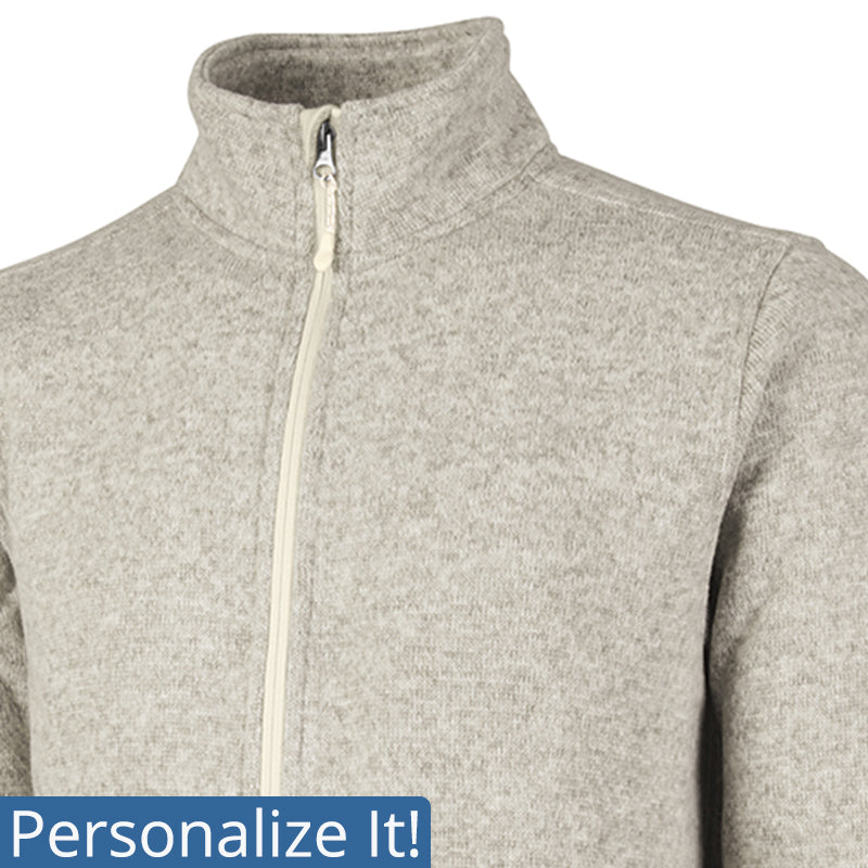 Charles River Mens Heathered Sweater Nurse Full Zip