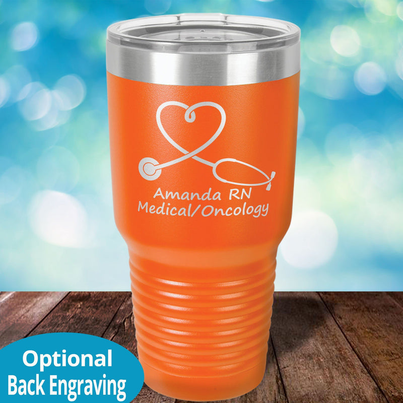 Heart Stethoscope Laser Etched Tumbler