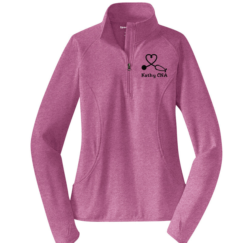 Ladies Sport-Wick® Stretch 1/2-Zip Pullover
