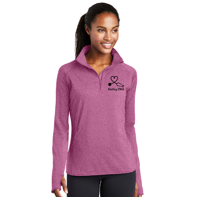 Ladies Sport-Wick® Stretch 1/2-Zip Pullover