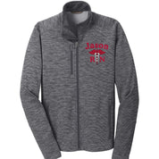 Port Authority jackets Black Heather / Small F231 Port Authority® Unisex Digi Stripe Fleece Jacket