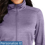 Ladies Digi Stripe Personalized Nurse Full Zip