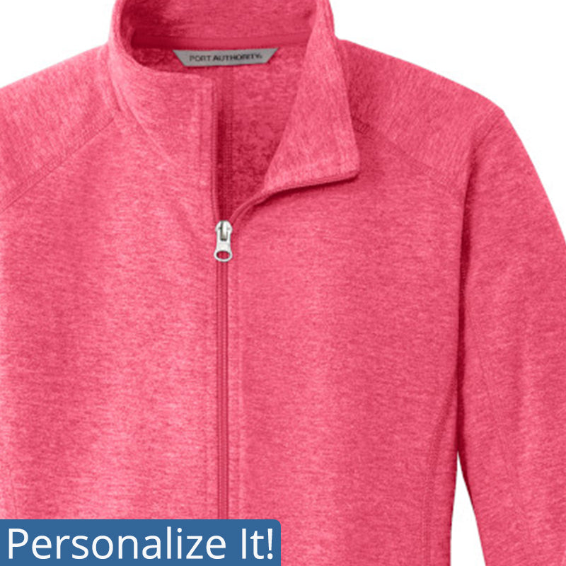 Port Authority® Ladies Heather Microfleece Full-Zip Jacket