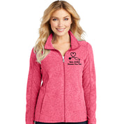 Port Authority® Ladies Heather Microfleece Full-Zip Jacket