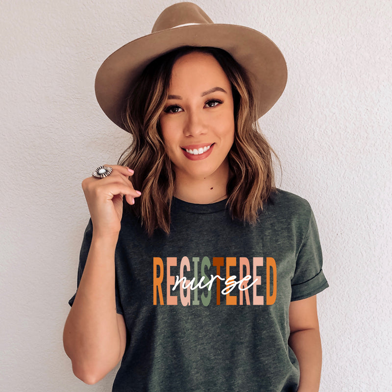 Adult Bella Canvas Tee | Multi Color Registered Nurse