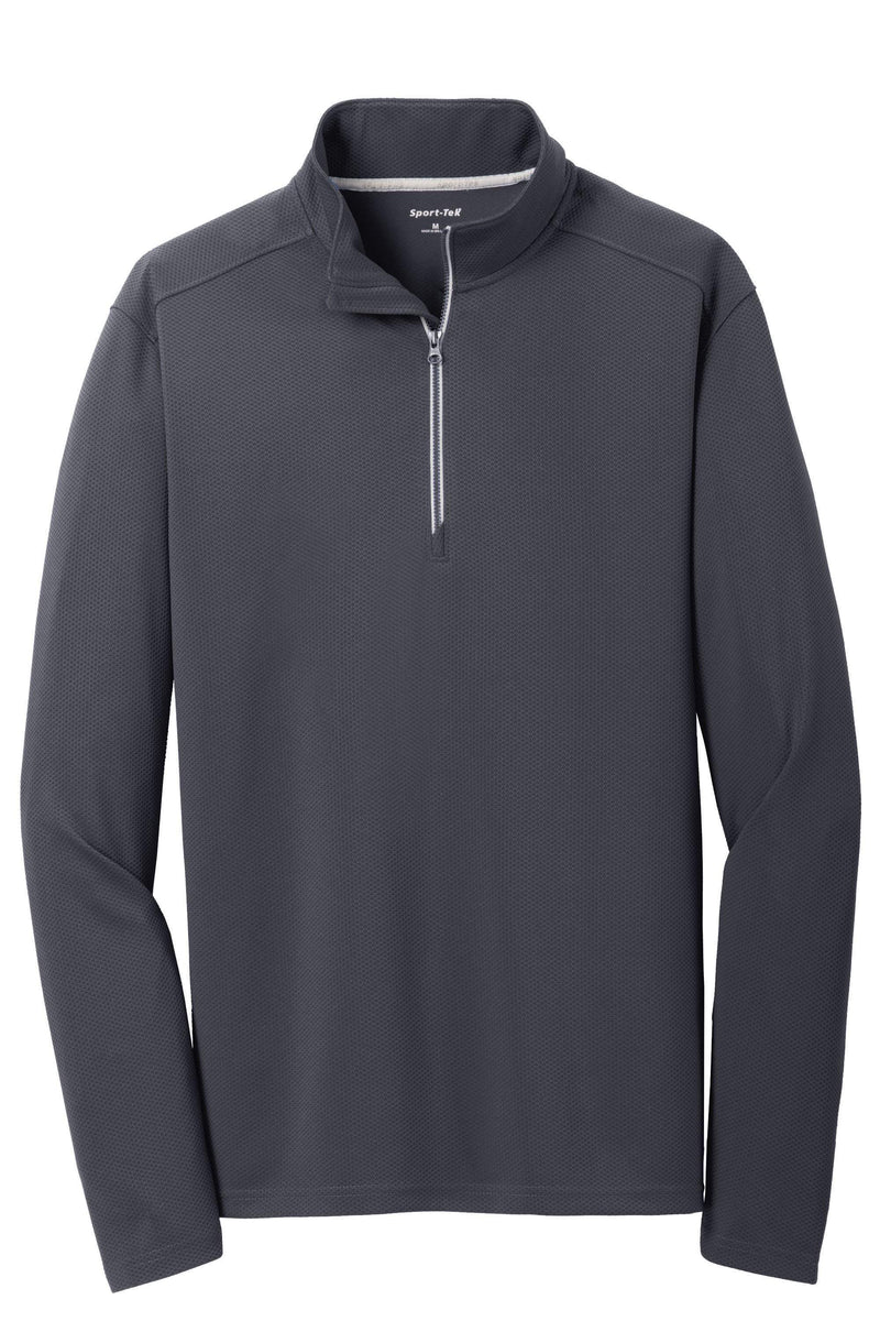 Sport-Tek 1/4 Zips GREY / SMALL ST860 | Sport-Tek® Unisex Sport-Wick® Textured 1/4-Zip Pullover