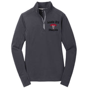 Sport-Tek 1/4 Zips GREY / XS LST860 | Sport-Tek® Ladies Sport-Wick® Textured 1/4-Zip Pullover