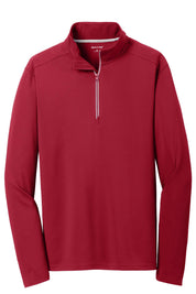 Sport-Tek 1/4 Zips RED / SMALL ST860 | Sport-Tek® Unisex Sport-Wick® Textured 1/4-Zip Pullover