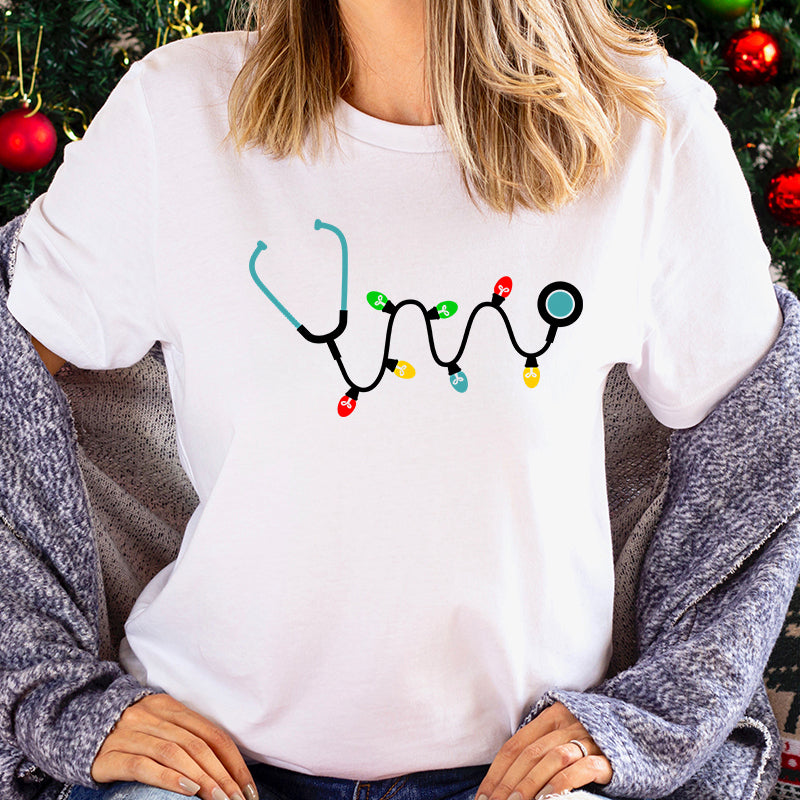 Xmas Lights | Stethoscope Tee