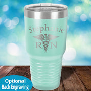 Nurse Caduceus laser etched tumbler