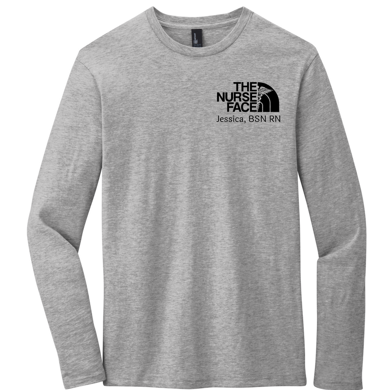 District Unisex Nurse Face Long Sleeve Tee