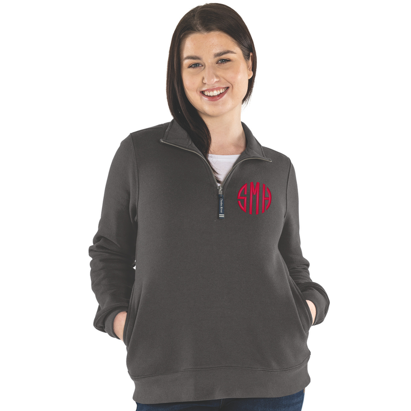 Women's Crosswind 1/4 Zip Sweatshirt  | Traditional Monogram