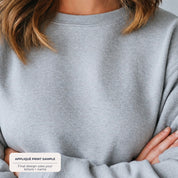 Custom Floral Appliqué Credentials Sweatshirt with Name
