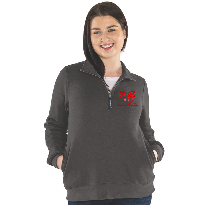 Women's Crosswind 1/4 Zip Sweatshirt  | Bow Embroidery