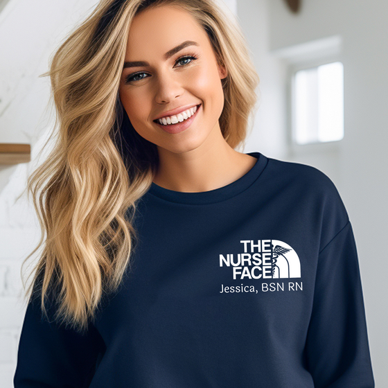 The Nurse Face Crew Neck Sweatshirt