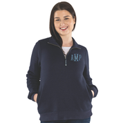 Women's Crosswind 1/4 Zip Sweatshirt  | Traditional Monogram