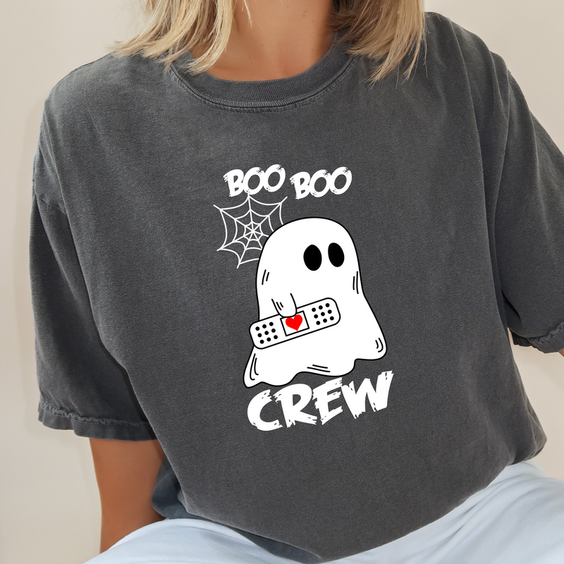 Comfort Colors Healthcare BOO BOO CREW printed tee