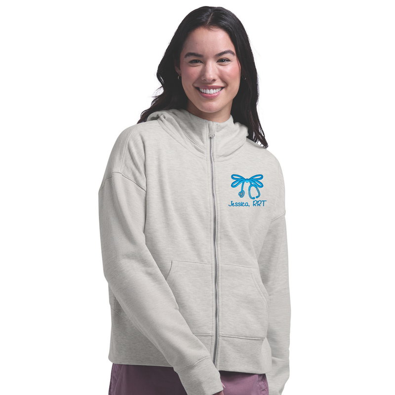 Women's Willow Full Zip Hoodie | Bow Embroidery