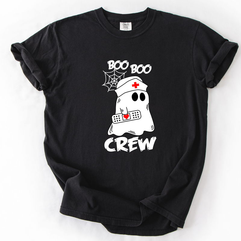 Comfort Colors Nurse BOO BOO CREW printed tee