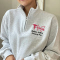 995M | Personalized 1/4 zip  Healthcare Provider Sweatshirt - Unisex Sizing