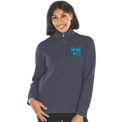 Women's Crosswind 1/4 Zip Sweatshirt  | Bow Embroidery