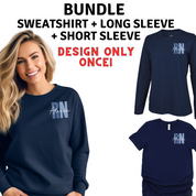 Personalized Bundle | Sweatshirt - Long-sleeve - short sleeve tee | Blue or Pink Certifications