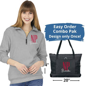 9359 | Charles River Unisex (mens) Quarter Zip Sweatshirt |Tall Certifications PLUS Totebag COMBO