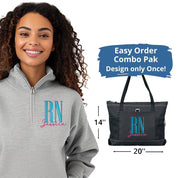 995M | Personalized 1/4 zip Sweatshirt |Tall Certification - Unisex Sizing | PLUS TOTEBAG Combo