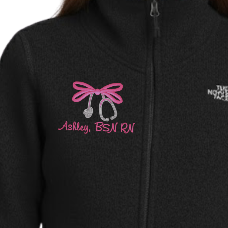 The North Face® Ladies Sweater Fleece Full Zip | Bow Embroidery