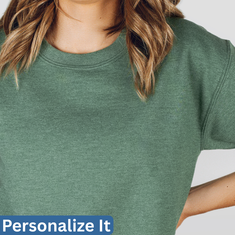 Personalized Crew Neck Sweatshirt with Healthcare Embroidery