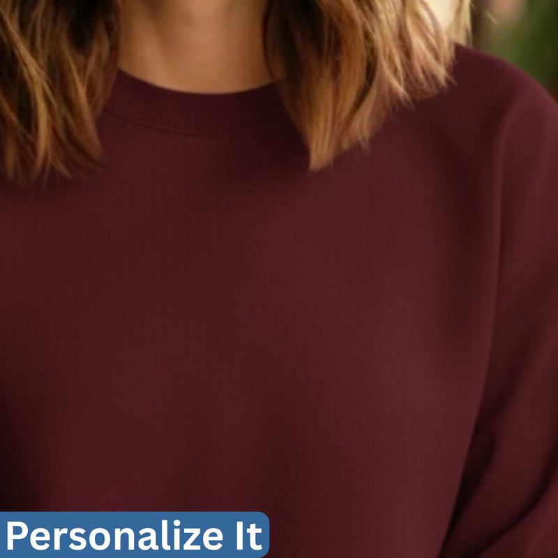 Personalized Crew Neck Sweatshirt with Healthcare Embroidery