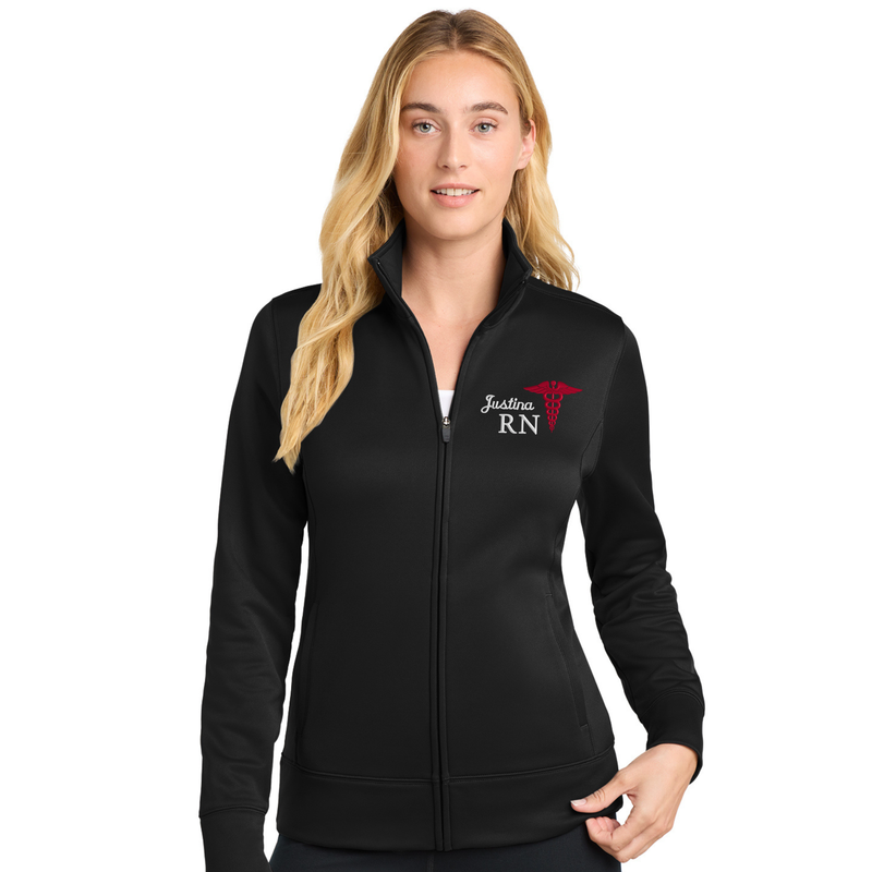 Personalized 100% Poly Ladies Sport-Wick®  Full-Zip