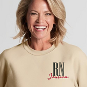 Personalized Crew Neck Sweatshirt with Tall Certifications