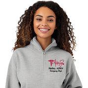 995M | Personalized 1/4 zip Healthcare Provider Sweatshirt - Unisex Sizing