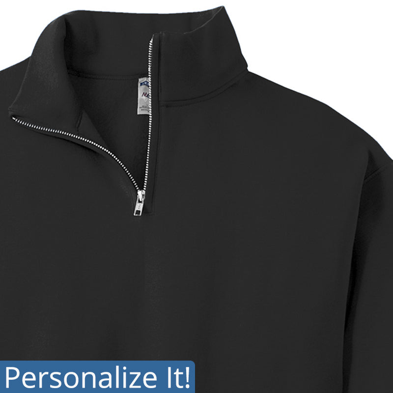 Personalized 1/4 zip Sweatshirt with Tall Certification - Unisex Sizing