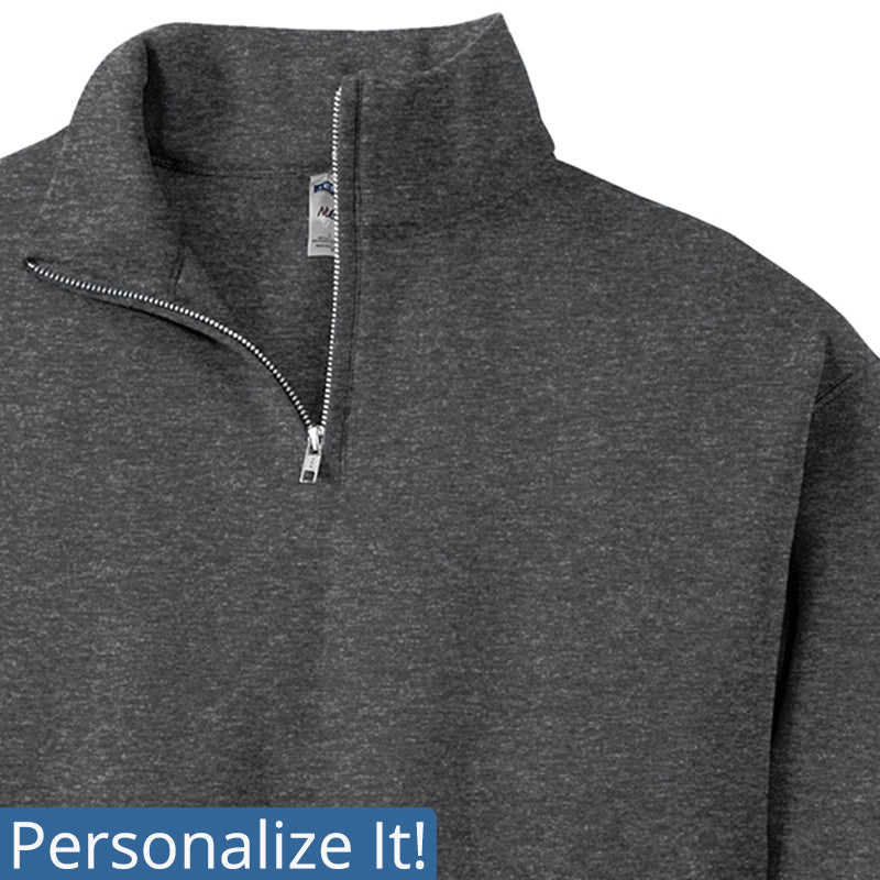 Personalized 1/4 zip Sweatshirt with Tall Certification - Unisex Sizing