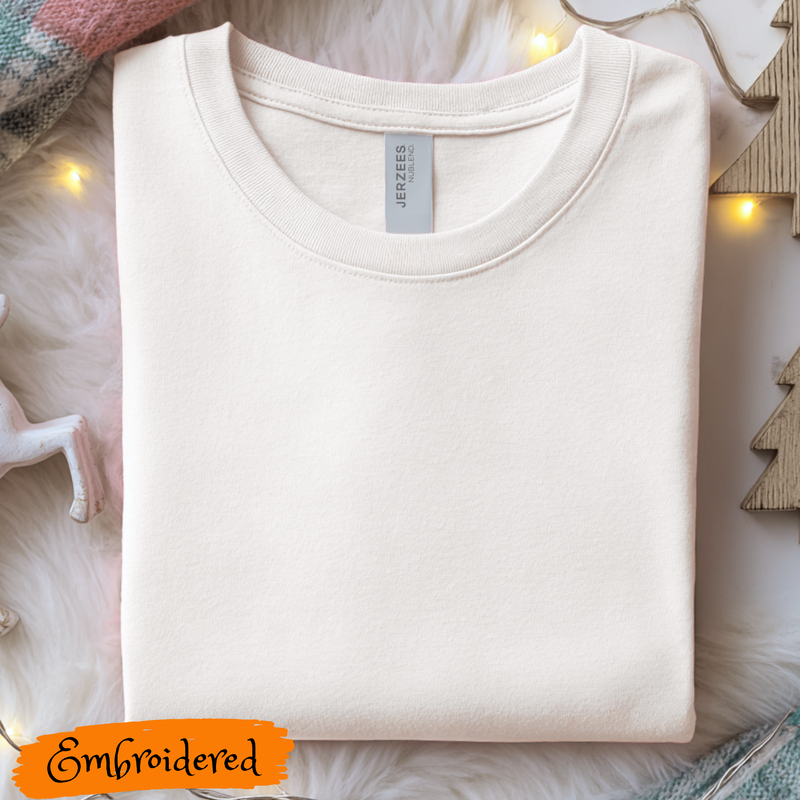 Custom Embroidered Medical Icons Crewneck Sweatshirt (Optional Script)