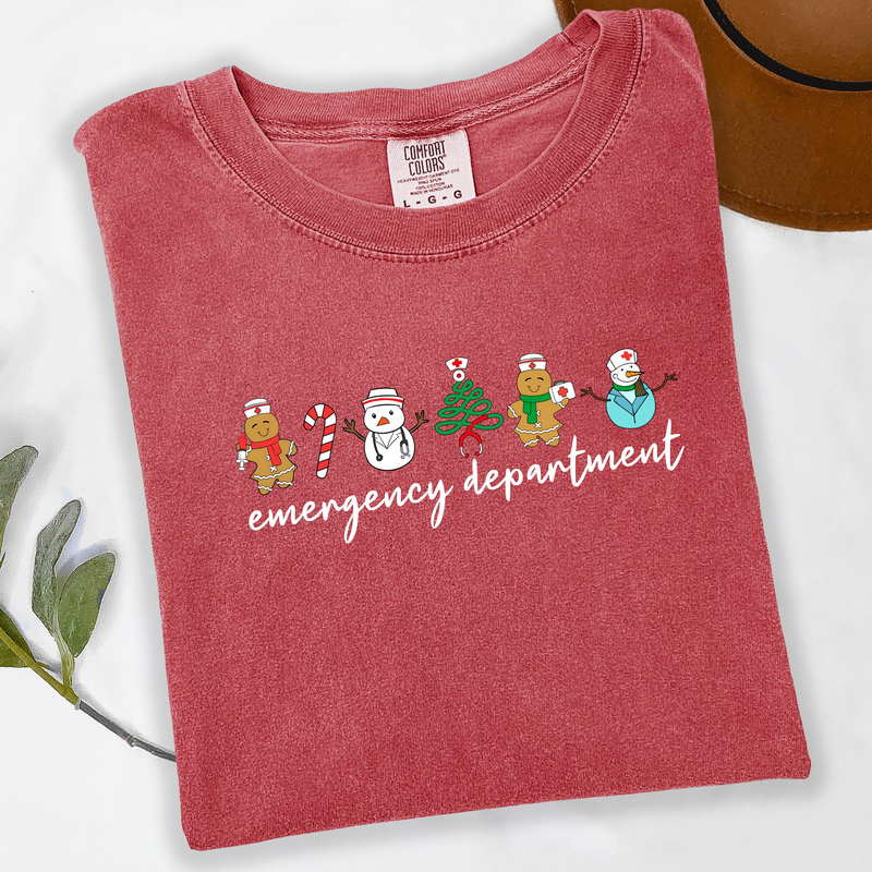 Comfort Colors XMAS Emergency Department Tee