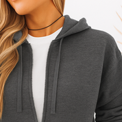 Brooke District Unisex Full Zip Sweatshirt with Bow Embroidery