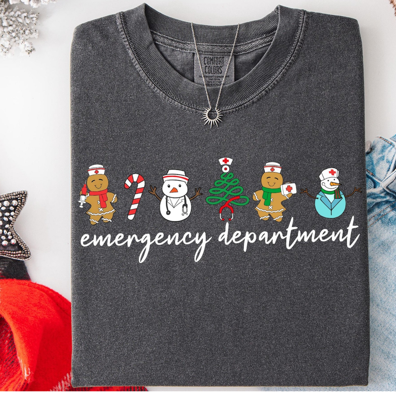 Comfort Colors XMAS Emergency Department Tee