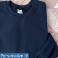 1800 | Personalized Crew Neck Sweatshirt with Tall Certifications - Unisex Sizing