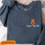 Personalized Crew Neck Sweatshirt | Reindeer