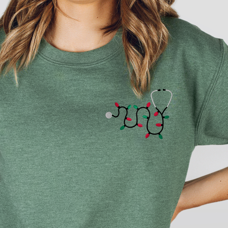 Personalized Crew Neck Sweatshirt | Xmas Lights