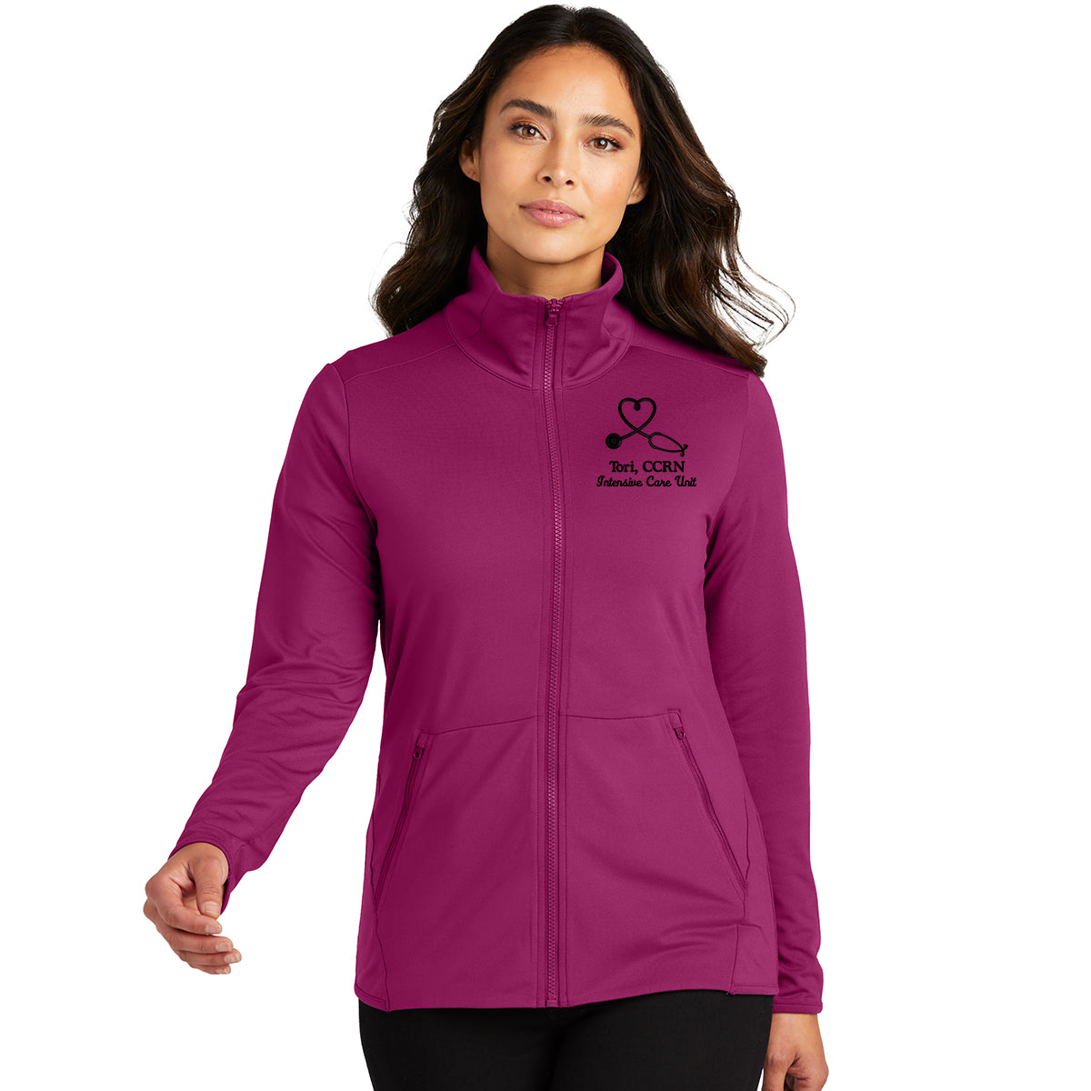 Port Authority® Ladies Accord Stretch Healthcare Full-Zip