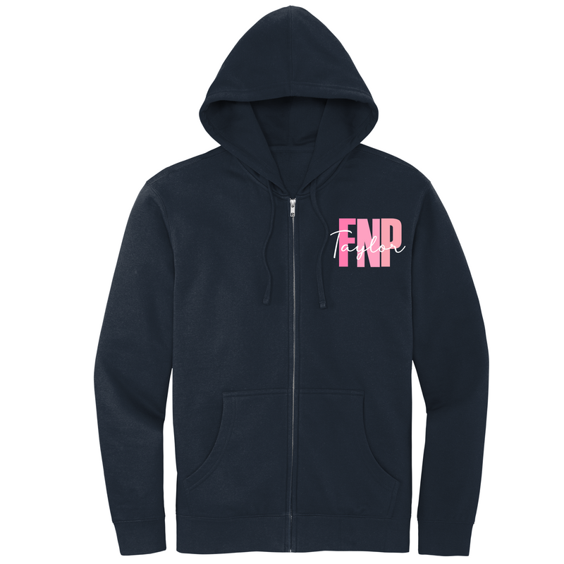 Brooke District Unisex Full Zip Blue or Pink Certification Sweatshirt