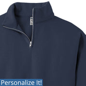 995M | Personalized 1/4 zip Sweatshirt |Tall Certification - Unisex Sizing | PLUS TOTEBAG Combo